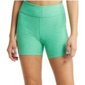Outdoor Voices Jade Mint Green High-Rise Warm Up Bike Shorts